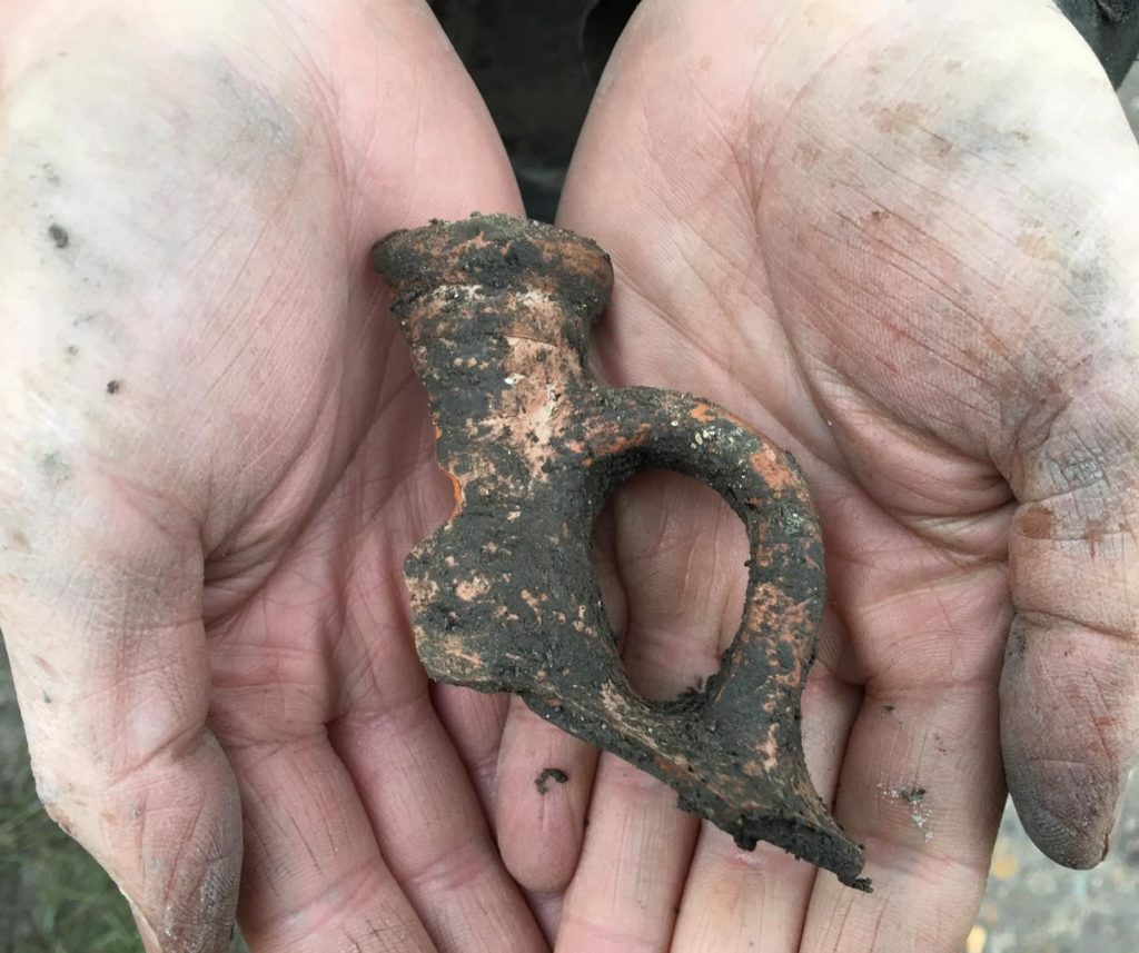 Image: the handle of a quality Roman flagon
