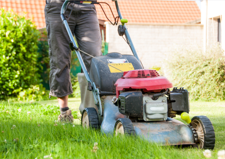 spring lawn mowing