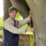 New to nature access all areas trainee at earth trust measuring trees