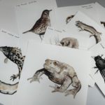 ink paintings by nicola fielding earth trust artist in residence 2024