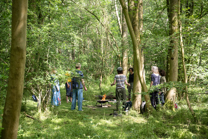 wellbeing in nature at earth trust - restorative sessions with Laura Baxter