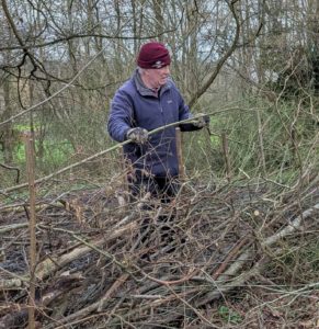 Volunteers building a dead hedge - Martin Barrett